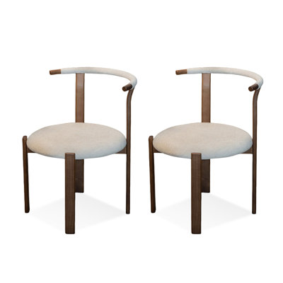 Ensemble de 2 chaises d'appoint 23,62 "Beige