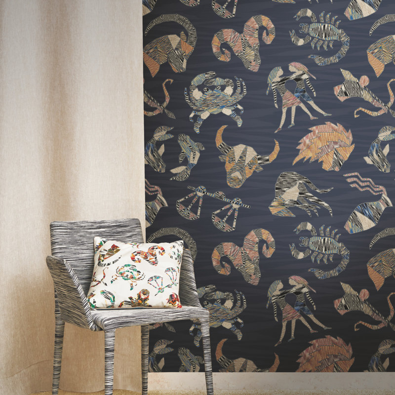 Rouleau double 4 constellations Missoni, Bleu
