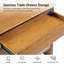 Table de chevet 3 tiroirs à fermeture en douceur Mid-Century moderne entièrement assemblée avec prises intégrées 24,5 po Jepson-196942960