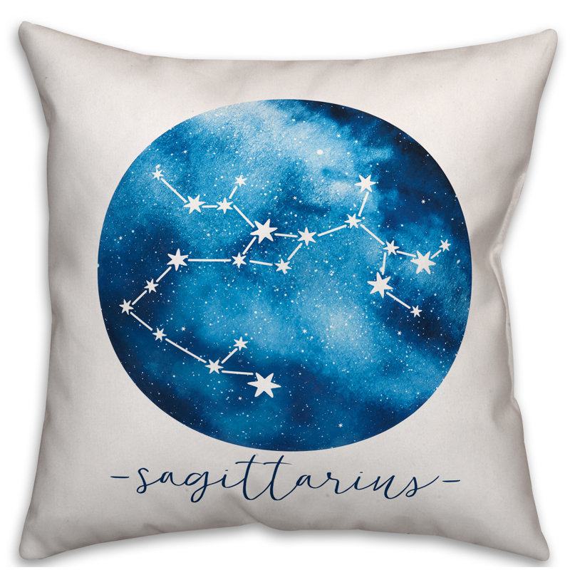Sagittarius Zodiac Sign Throw Pillow