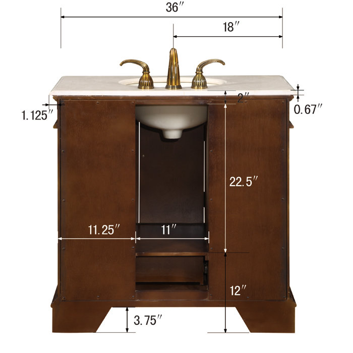 Ensemble de meuble-lavabo simple 36 po Ramsell
