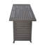 La table de 57 po au foyer au propane de 57 po, 50000BTU, rectangulaire avec couvercle et pare-vent, acier bronze, ajoutera une touche de style à votre terrasse de jardin, terrasse, camping, fête, 50000BTU.