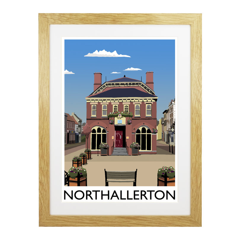 Northallerton 2 by Richard O'Neil - Print, Oak Wood Frame, 43.5 cm H x 33.5 cm W x 2.2 cm D