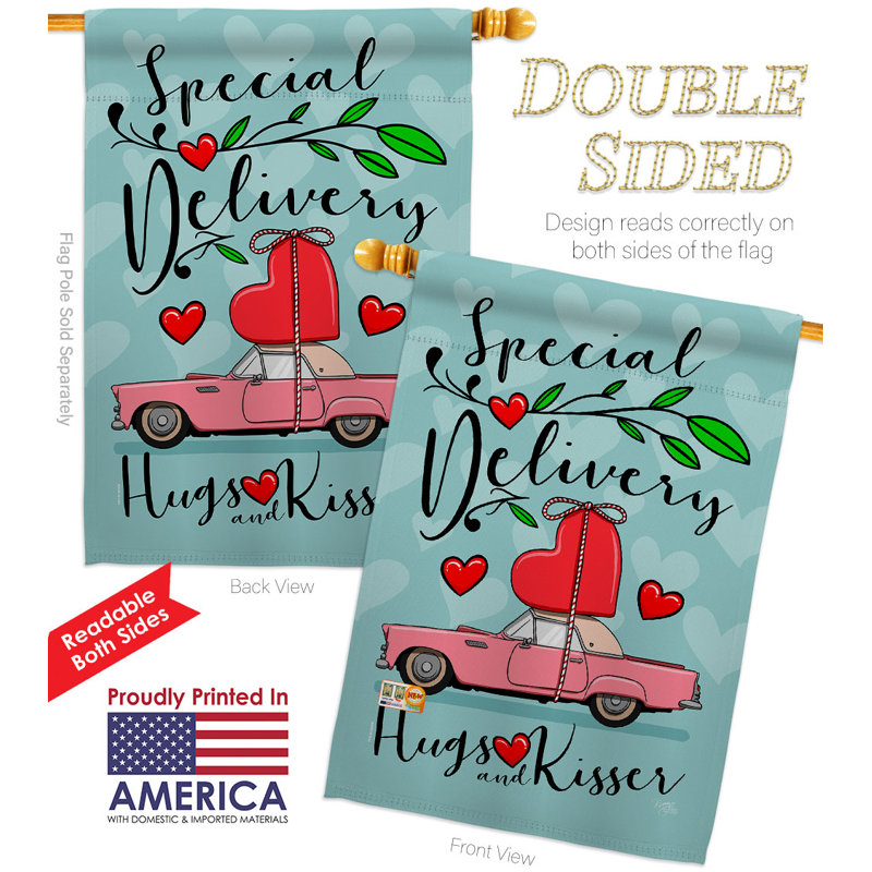 Drapeau de maison 40 x 28 po en polyester à 2 côtés avec livraison spéciale