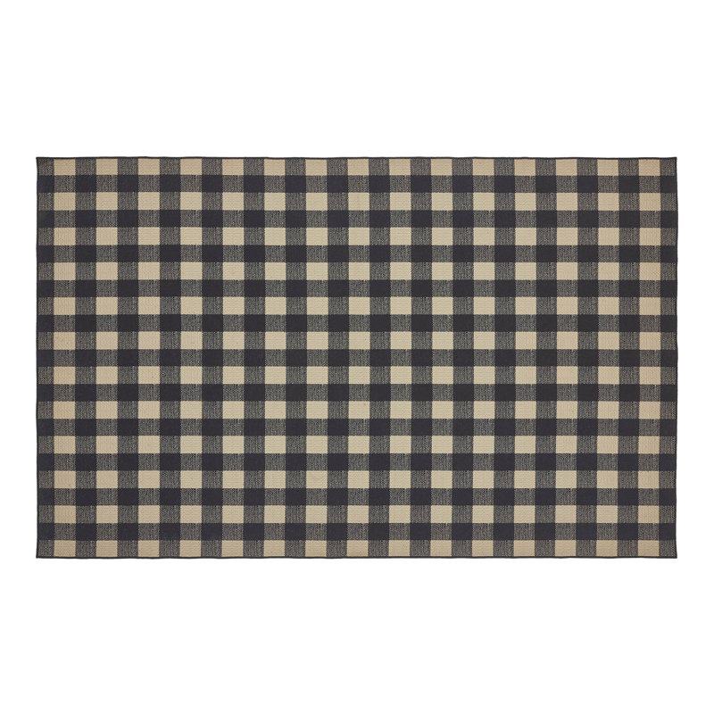 Tapis intérieur / extérieur en polyester tissé à plat Berenguela, Rectangle de 5 pi x 8 pi