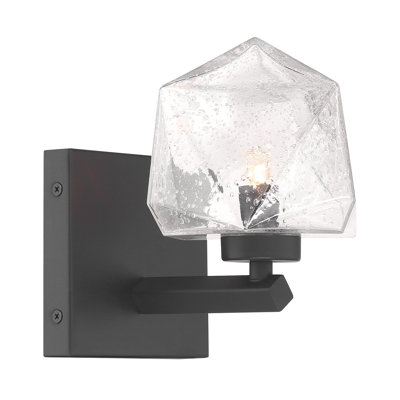 Delaney 1-Light Wall Sconce in Matte Black