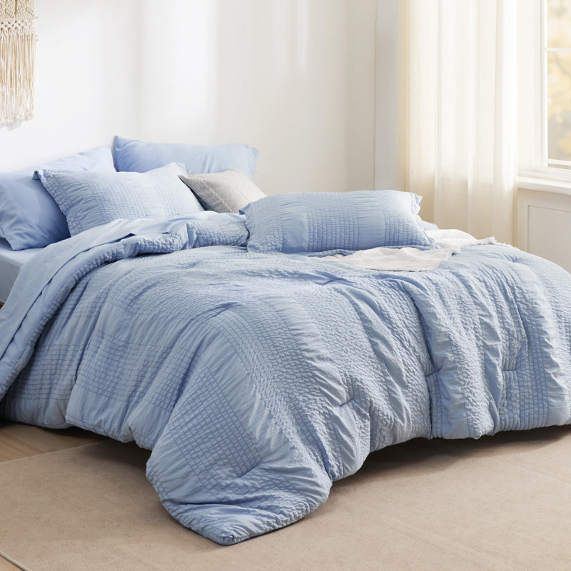 Standard Comforter, Gray, Full Comforter + 6 Additional Pieces