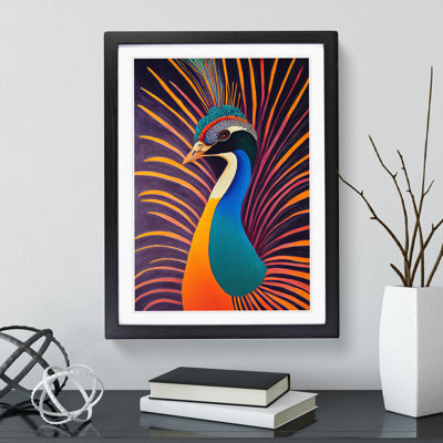 Bold Peacock Art No.7 - Wall Art
