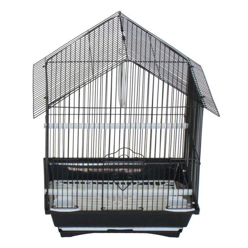 Petit cage à perruche de style maison, Noir
