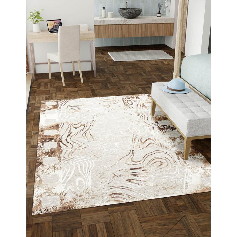 Tapis brun clair Rawles, Rectangle de 5 pi x 8 pi
