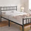 Minimalist Metal Bed Frame with Slatted Headboard-800080578-682358409