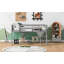 Lit mezzanine bas en bois avec échelle-343976219