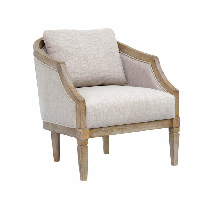 Classic Solid Wood Accent Chair with Durable Polyester Upholstery and Elegant Design for Comfortable Seating