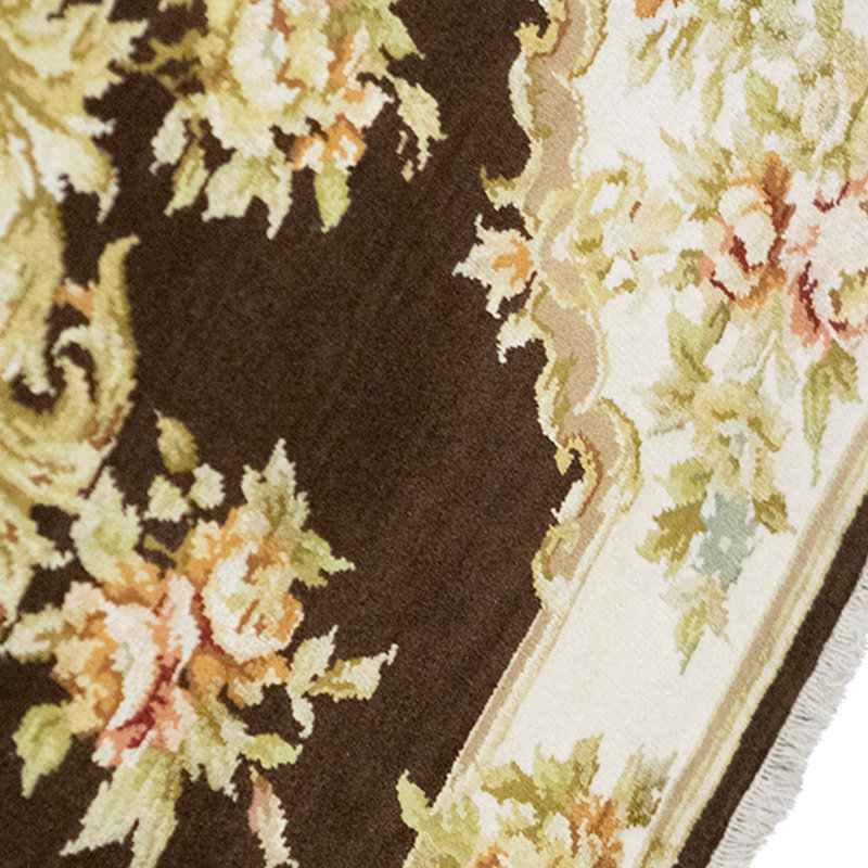 Handmade Silk and Wool Area Rug