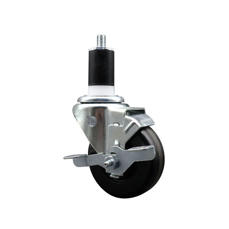 Roulettes extensibles pivotantes avec frein Phenolique SCC TLB 3-1 / 2 po x 1-1 / 2 po