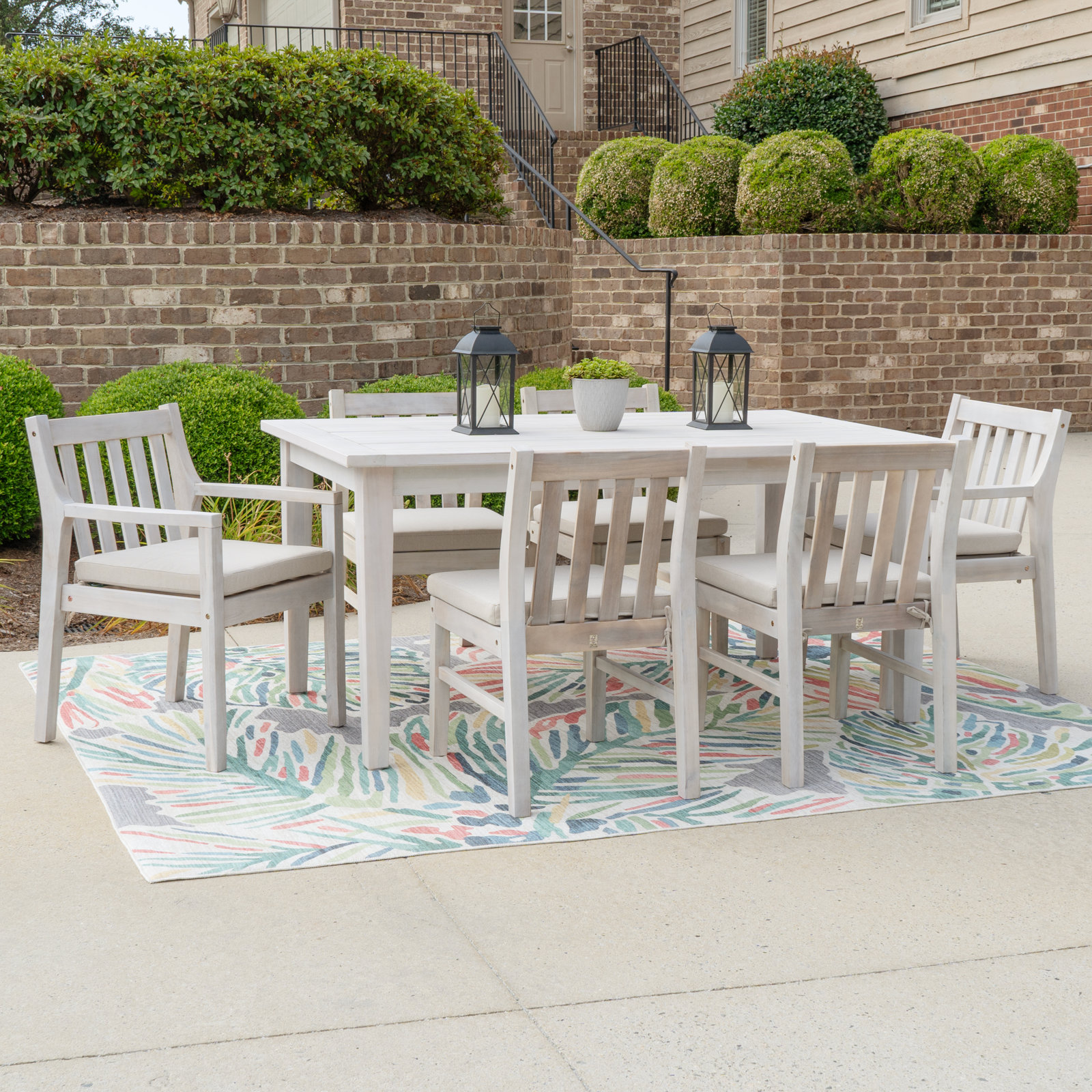 Amina 64" Acacia Patio Dining Set
