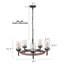 Lustre en roue de chariot 5 lumières