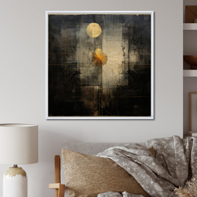 Pleine lune se levant - Illustration rétro