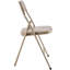 Chaises pliantes portatives en cuir avec coussin rembourré kaki