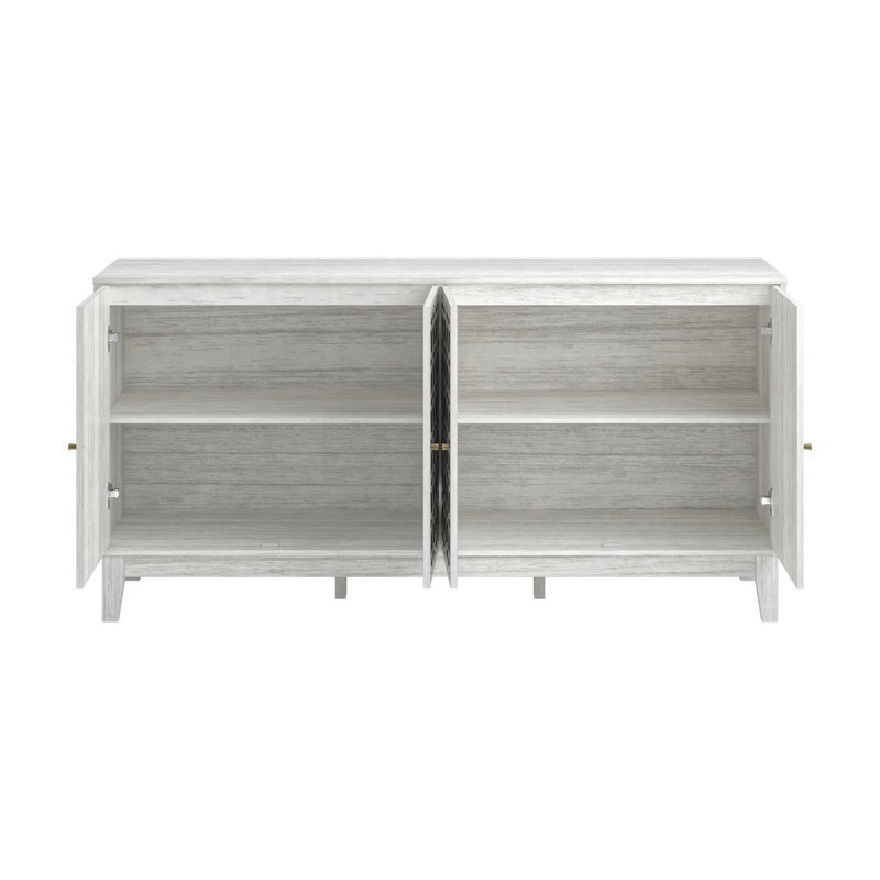 Buffet de 61,69 po Trosclair, Perle blanche florale