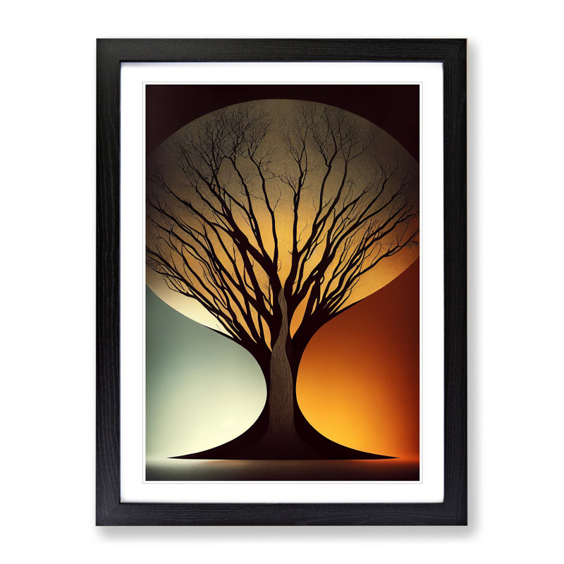 Classical Tree No.1 - Framed Print, Black, 64cm H x 46cm W x 2cm D
