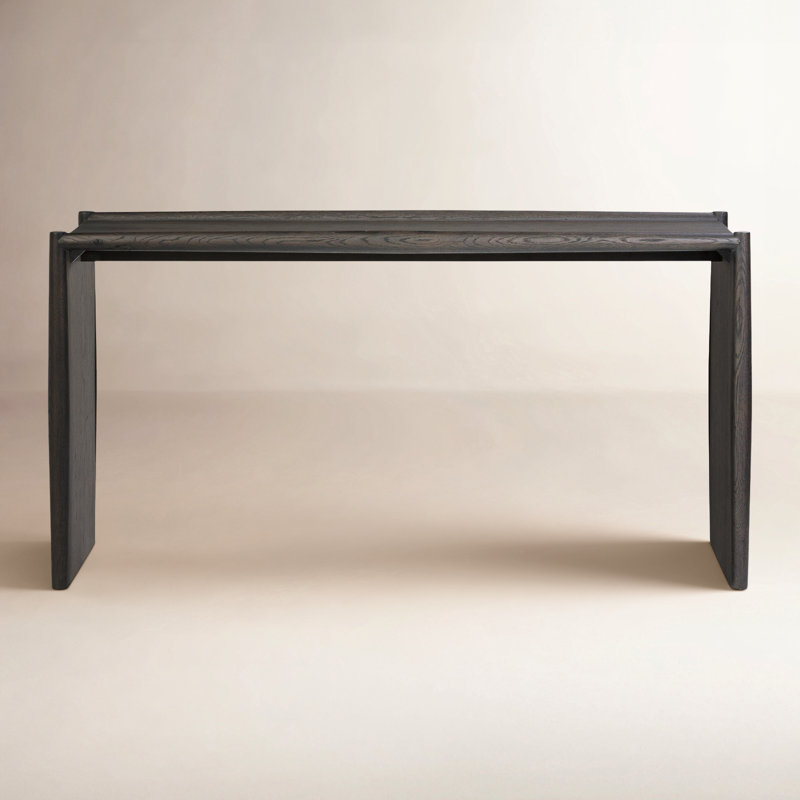 Cayenne 60'' Solid Wood Console Table, Smoked Black Oak