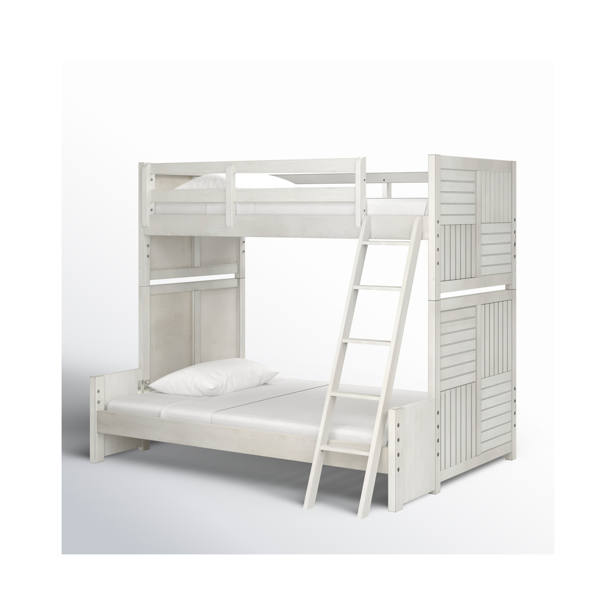 Halley Twin over Full Solid Wood Standard Bunk Bed, White