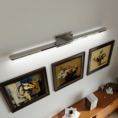 Luminaires de meuble-lavabo modernes à DEL pour salle de bain 39 po 24 W Lumière du jour chrome blanc Luminaires de salle de bain sur miroir