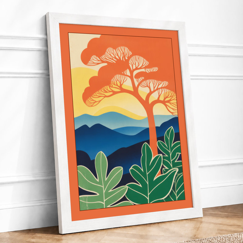 Desert Landscape Rustic - Framed Print, A1 - 84.1 x 59.4 cm, White