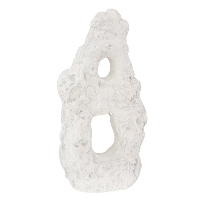 Cast Stone Table Top Sculpture, Double Hole