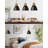 3 hammer patterned pendant lights