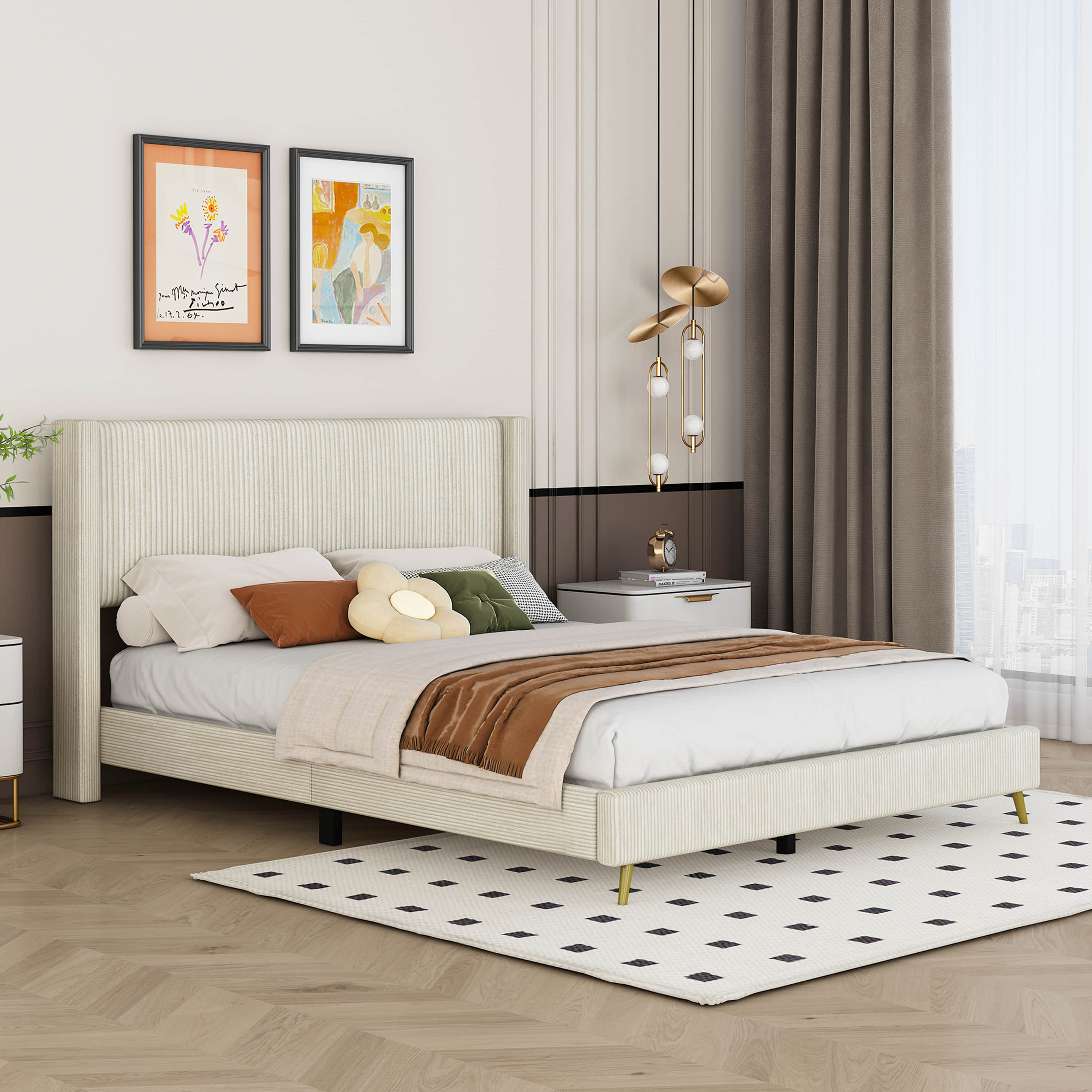 Mercer41 Maragret Queen Upholstered Bed Wayfair