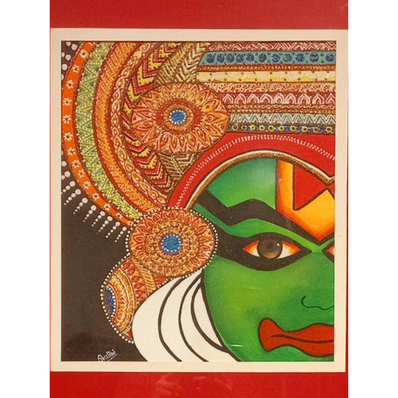 Kathkali Face, peinture acrylique sur toile | Art par Shalini