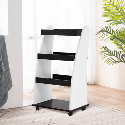 Salon Storage Trolley with Shelf and Wheels,Book Organizer