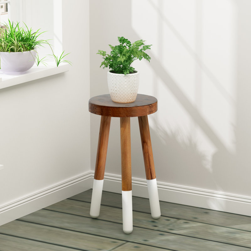 Tabouret Teck, H 24 po x l 11,8 po x P 11,8 po