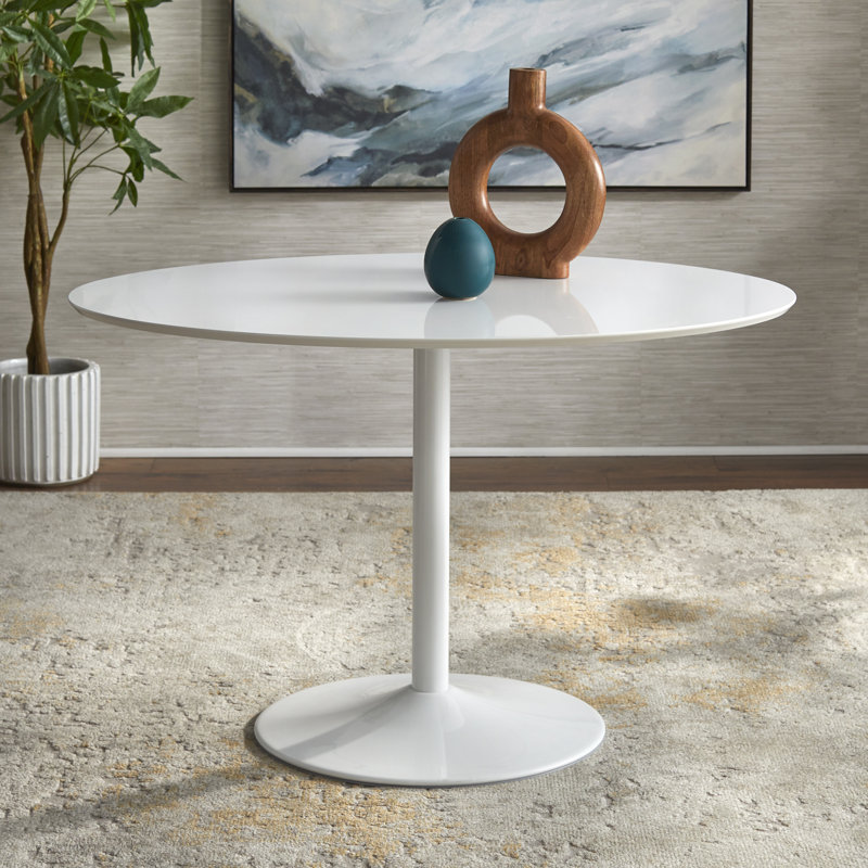 Eulema 46.24 L x 30.5 W Dining Table, White