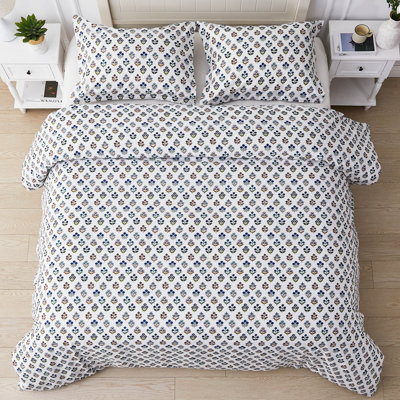 Sumita Floral Percale Cotton Duvet Set