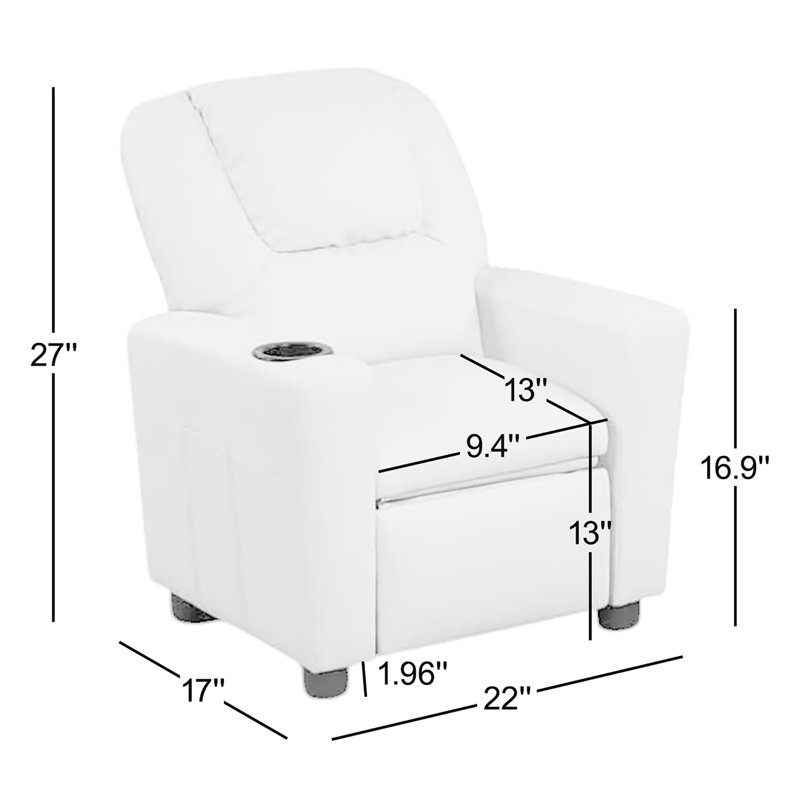 Fauteuil inclinable Allandra, Polyuréthane noir