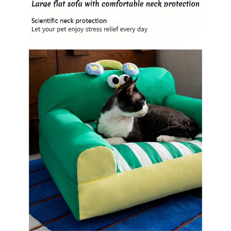 Canapé-lit orthopédique pour chien avec base antidérapante, doux et respirant, amovible et lavable