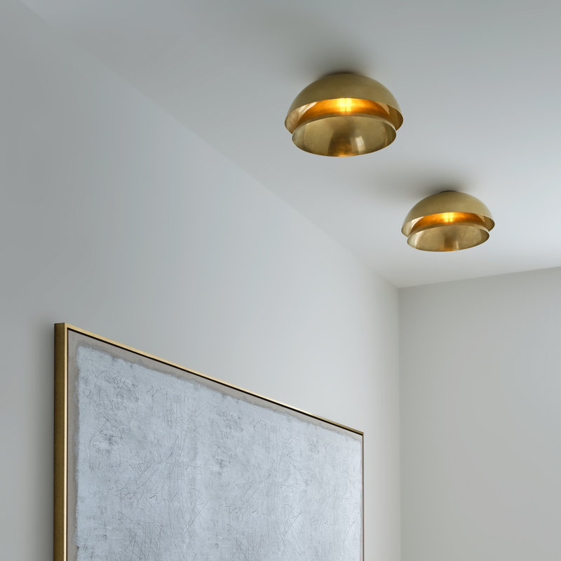 Shanti 1 - Light LED Flush Mount, Polished Nickel