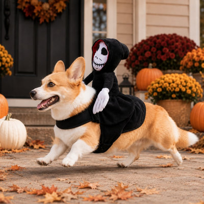 Déguisement de squelette d'Halloween pour chien