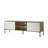 White and Oak 2-Door TV Stand