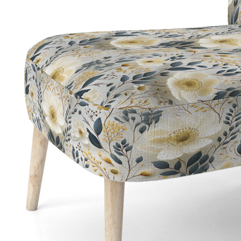 Chaise d'appoint rembourrée scandinave Garden Flower Whirl