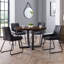 Armor Oak Round Solid Wood Top Metal Base Dining Table-1116627195