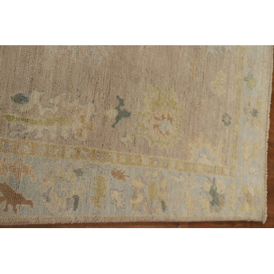 Oushak One-of-a-Kind 3'3" X 15'9" New Age Runner Wool Area Rug in