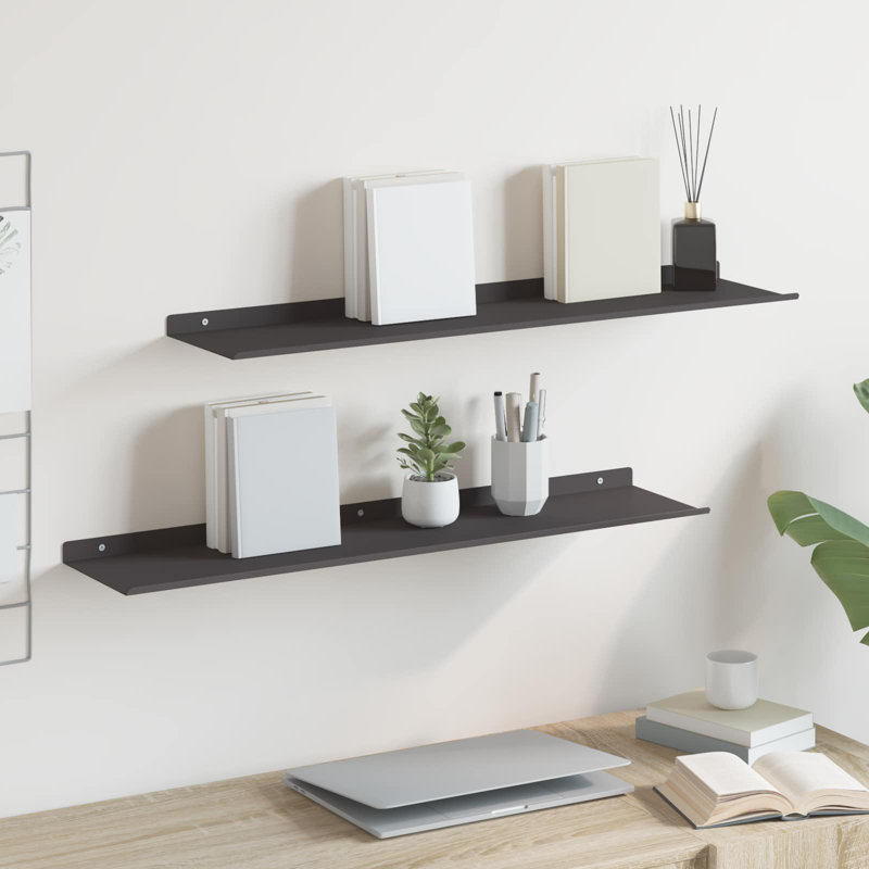 Steel Floating Shelf, Black