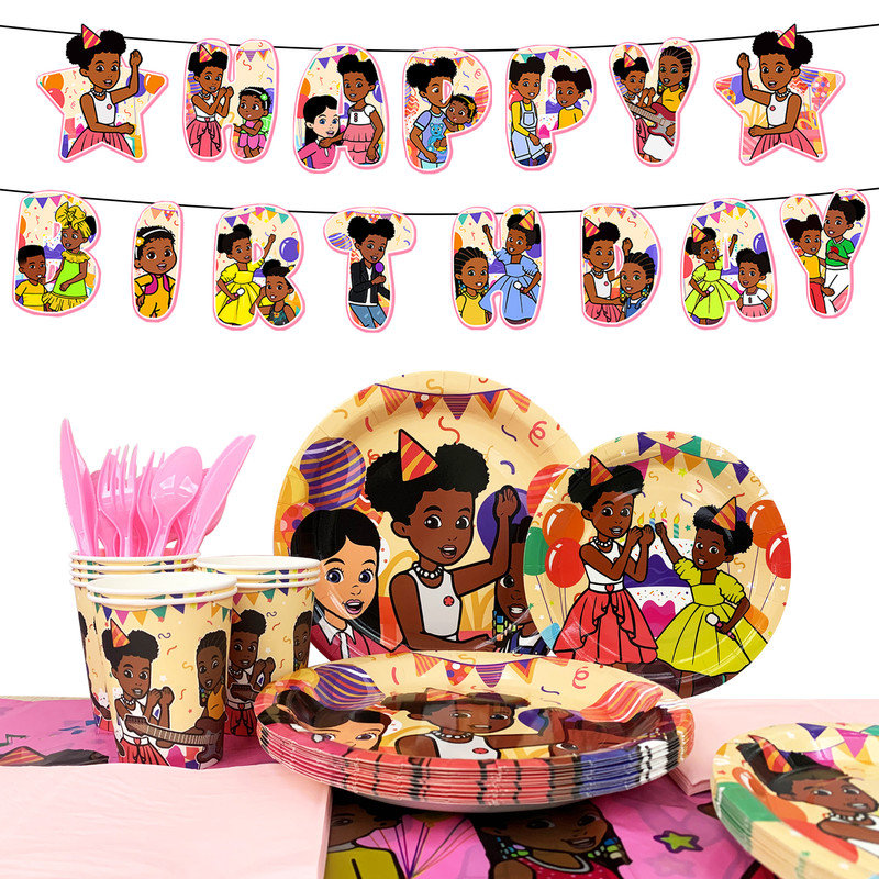 Ensemble de décorations de fête d'anniversaire pour enfants Gracie, 114 pièces Gracie
