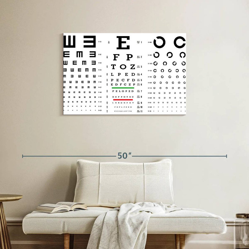 Alcaraz Vision Test Charts, 24" H x 36" W