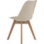 Chaise d'appoint rembourrée brun clair et chêne (2) - Chic et confortable pour la salle à manger de style Mid-Century, avec siège confortable