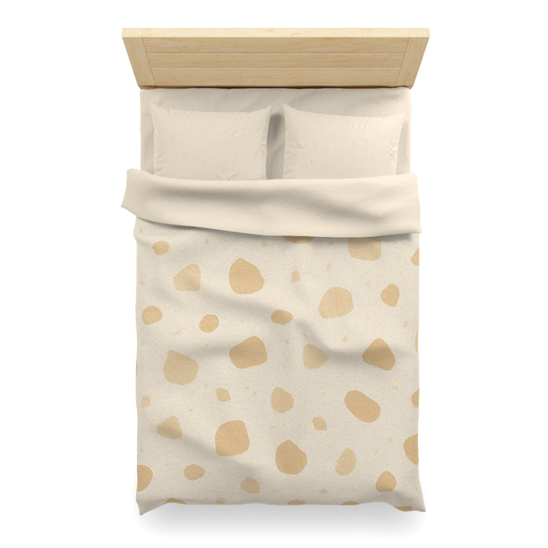 Microfiber Duvet Cover Boho Style, Design 39, Cream, Twin XL Duvet Cover